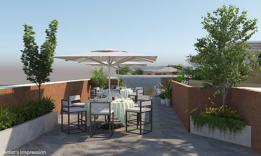 Trishabh Greens Pool Side deck