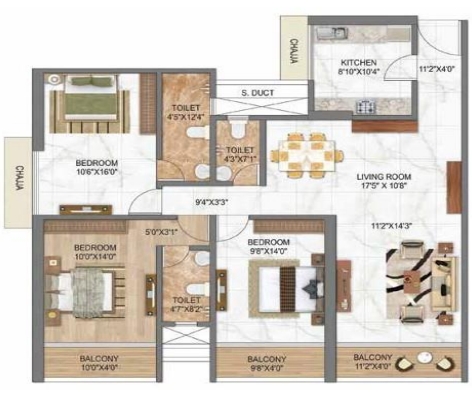 AKSHAR AMAR FLOORPLAN